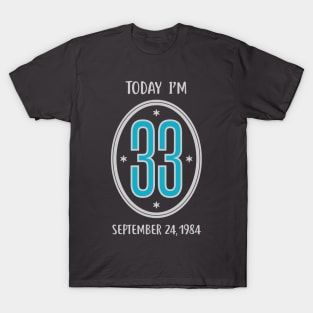 33rd Birthday Shirt T-Shirt